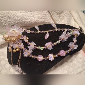 Handmade Floral Beaded Handbag Chain